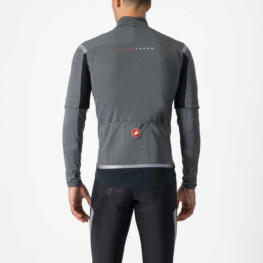 Castelli PERFETTO RoS 2 CONVERTIBLE Jacken Herren Grau Silber | 70658-GZUW