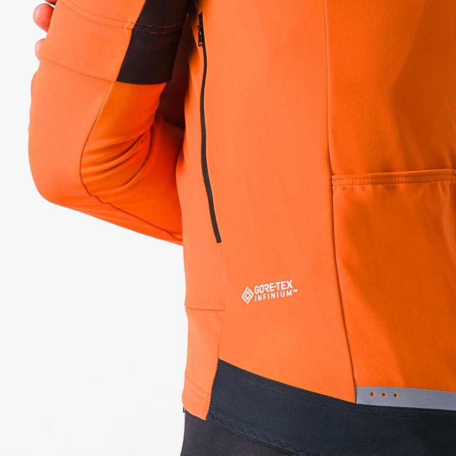 Castelli PERFETTO RoS 2 CONVERTIBLE Jacken Herren Rot Orange Dunkelgrau | 15370-FCEO