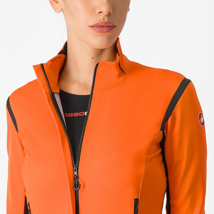 Castelli PERFETTO RoS 2 W Jacken Damen Rot Orange Schwarz | 24958-BWFR