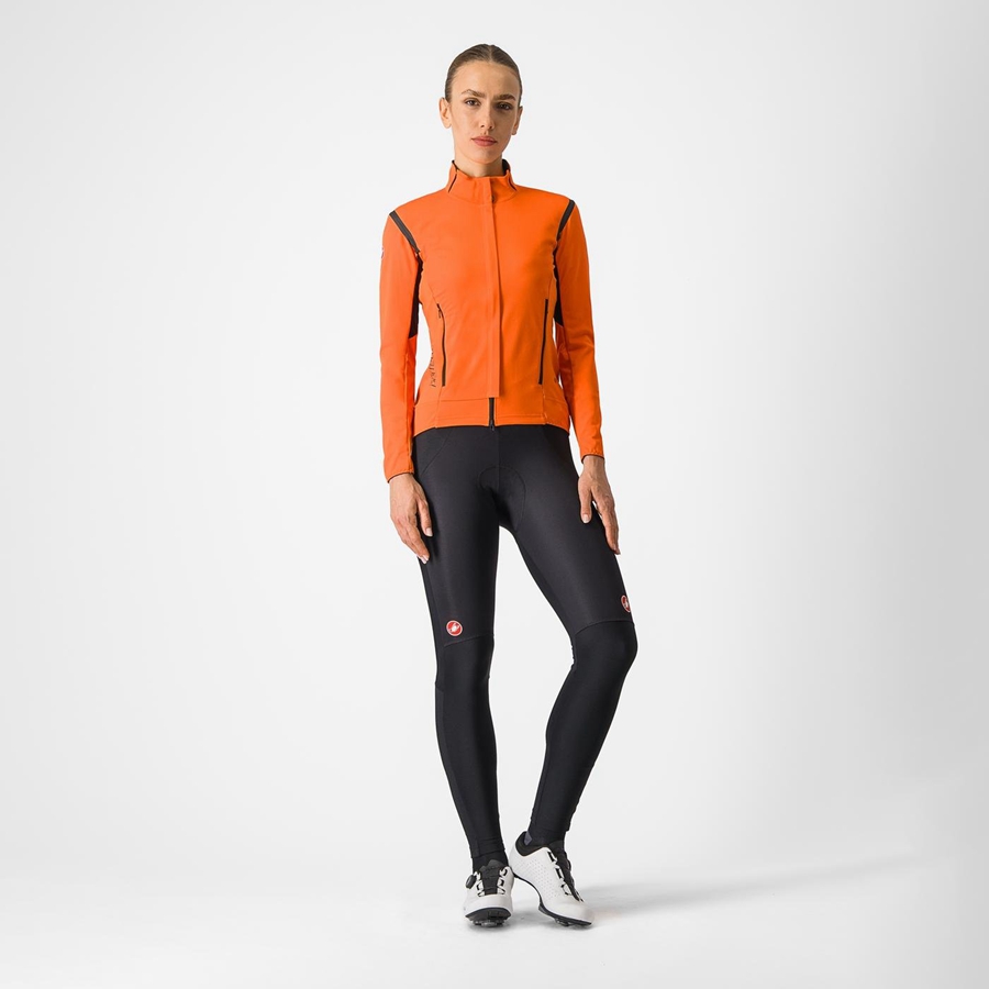 Castelli PERFETTO RoS 2 W Jacken Damen Rot Orange Schwarz | 24958-BWFR