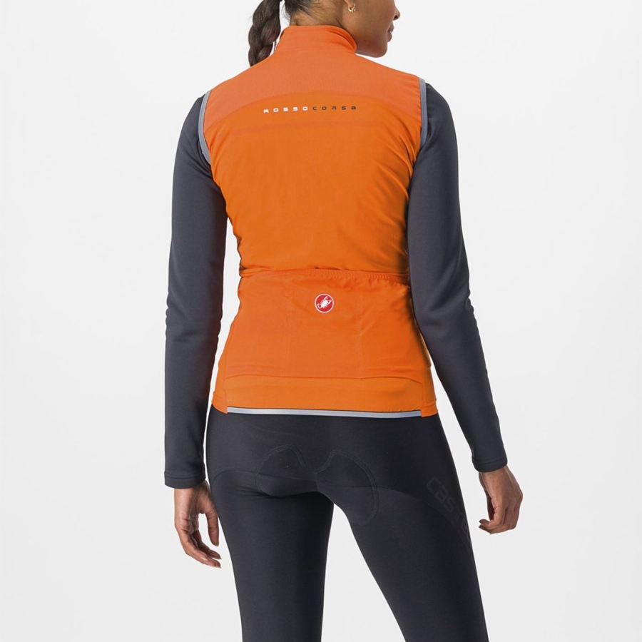 Castelli PERFETTO RoS 2 W Weste Damen Rot Orange | 62534-QKXJ