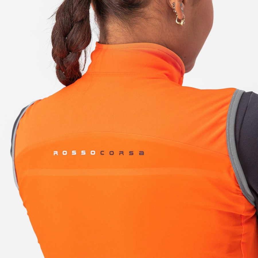 Castelli PERFETTO RoS 2 W Weste Damen Rot Orange | 62534-QKXJ