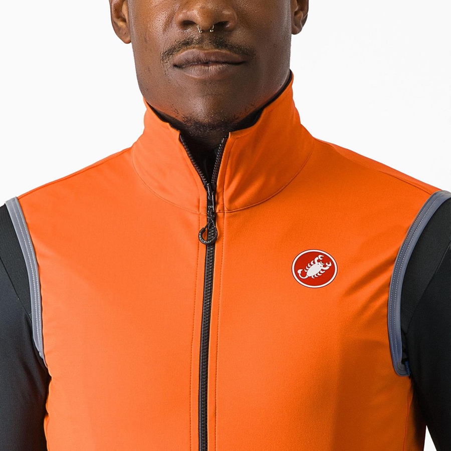 Castelli PERFETTO RoS 2 Weste Herren Rot Orange | 37625-AFZS