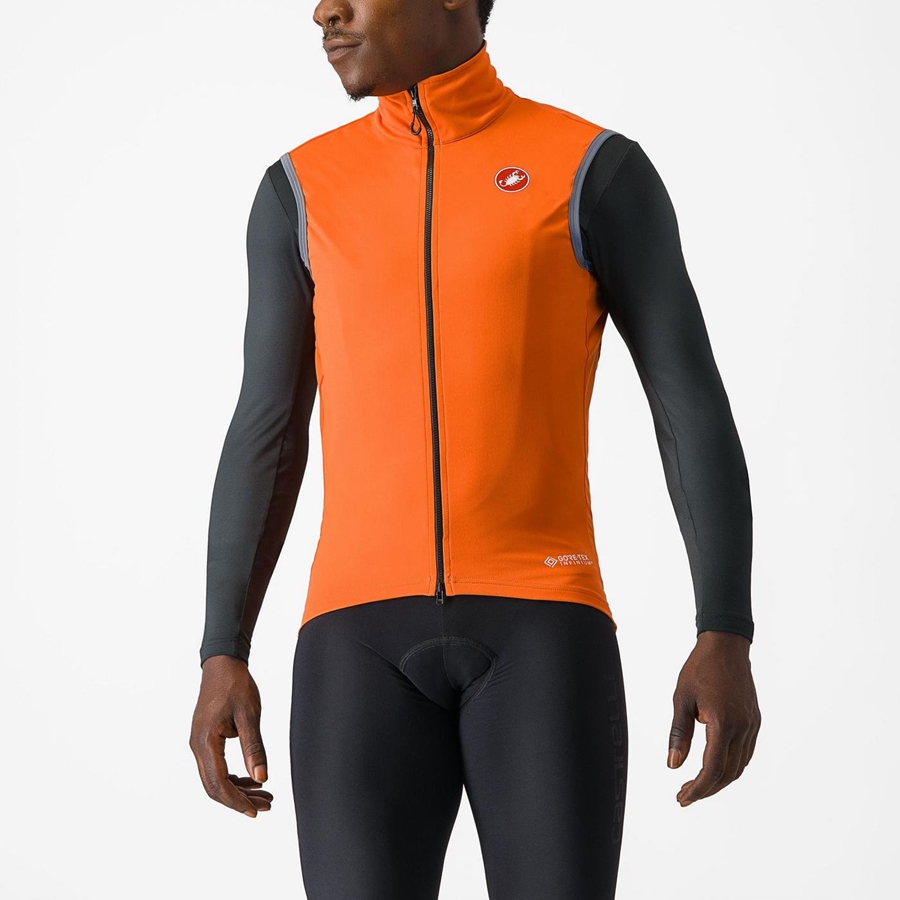 Castelli PERFETTO RoS 2 Weste Herren Rot Orange | 37625-AFZS