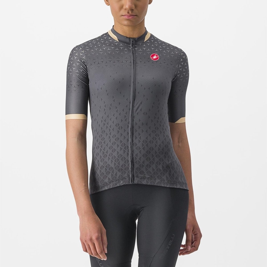 Castelli PEZZI Trikot Damen Dunkelgrau | 14675-IKMG