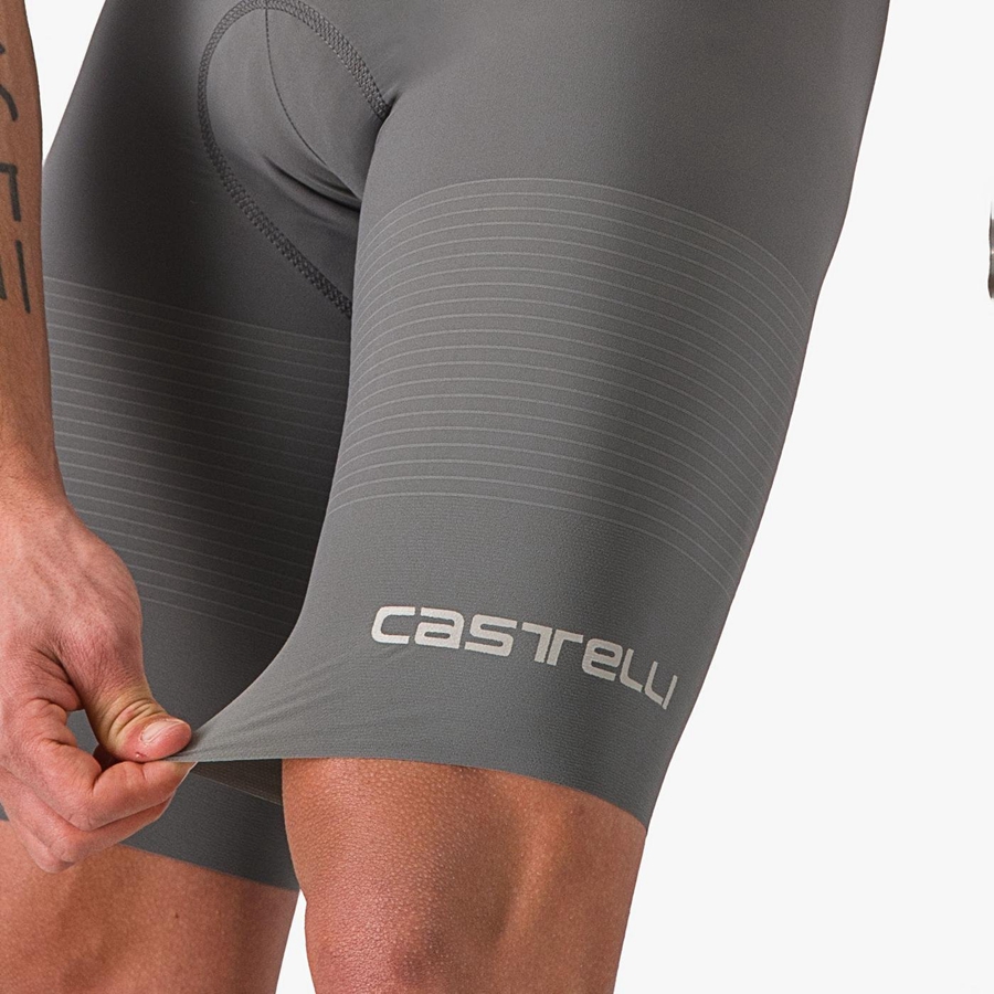 Castelli PREMIO Shorts Mit Latz Herren Grau | 50179-OCTE