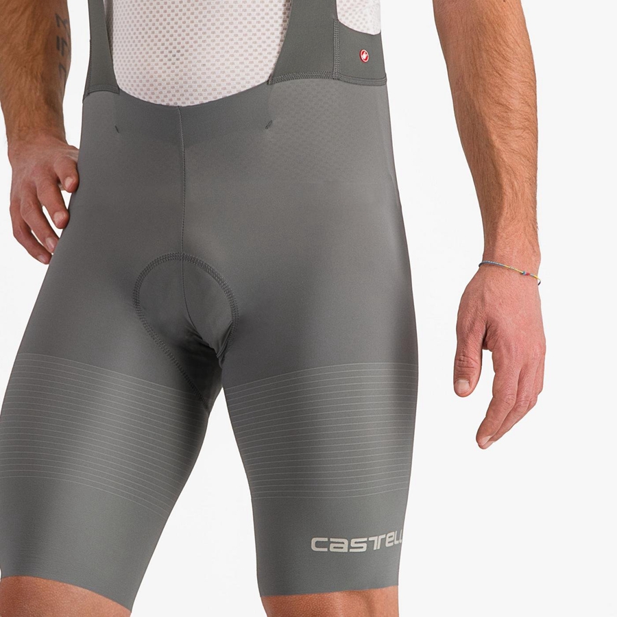 Castelli PREMIO Shorts Mit Latz Herren Grau | 50179-OCTE