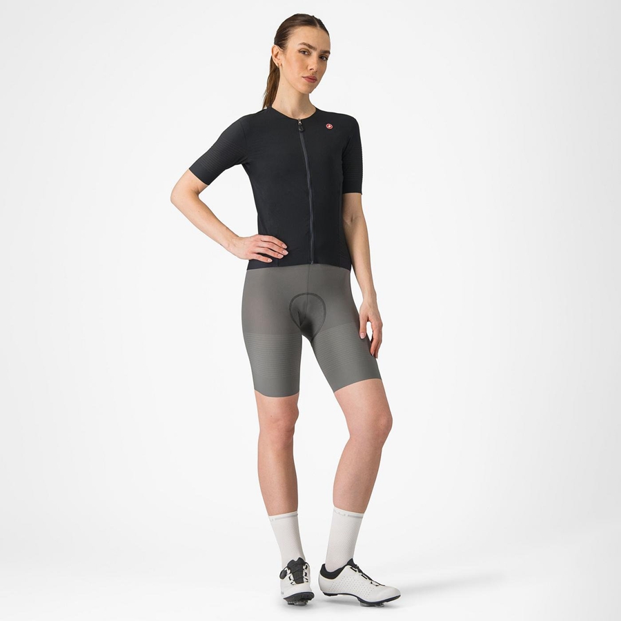 Castelli PREMIO W Shorts Mit Latz Damen Grau | 87940-NYDZ