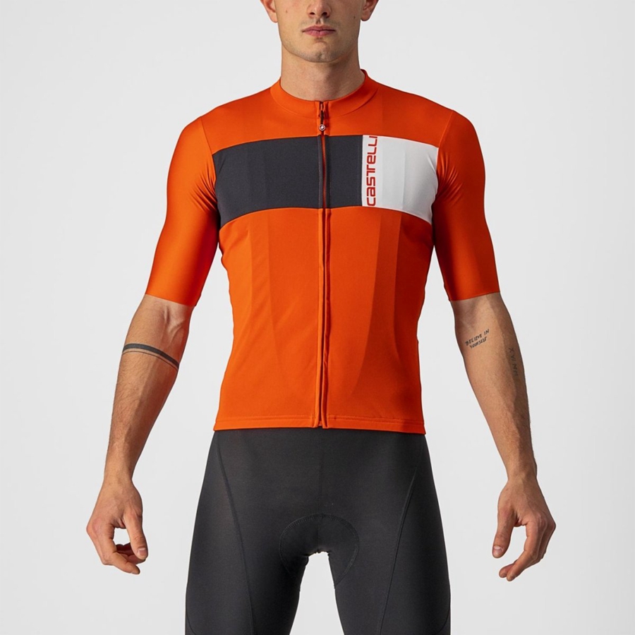 Castelli PROLOGO 7 Trikot Herren Rot Schwarz Weiß | 83615-OTMV