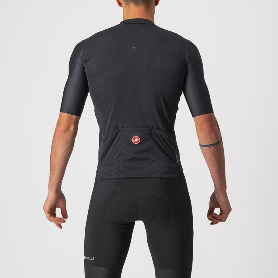 Castelli PROLOGO 7 Trikot Herren Schwarz Silber Grau Weiß | 80951-YEXL