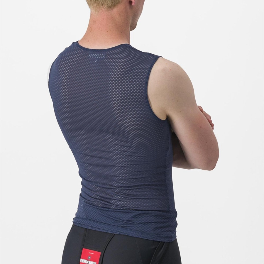 Castelli PRO MESH 2.0 SLEEVELESS Grundschicht Herren Blau | 31790-KNAZ