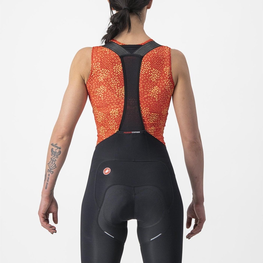 Castelli PRO MESH 4 W SLEEVELESS Grundschicht Damen Orange | 43269-XLCG