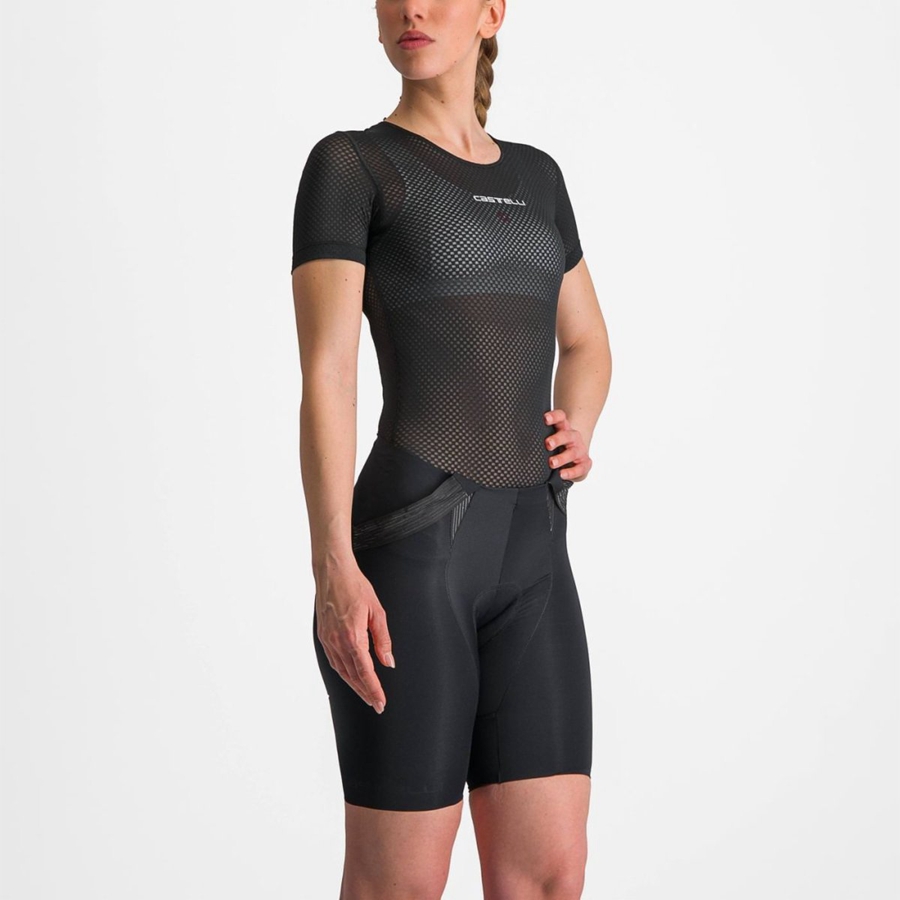 Castelli PRO MESH W SHORT SLEEVE Grundschicht Damen Schwarz | 51890-JPLS