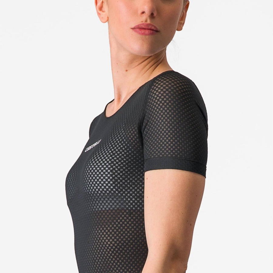 Castelli PRO MESH W SHORT SLEEVE Grundschicht Damen Schwarz | 51890-JPLS