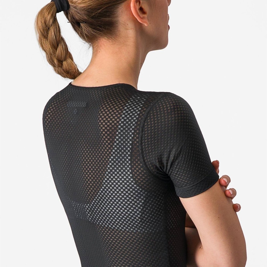 Castelli PRO MESH W SHORT SLEEVE Grundschicht Damen Schwarz | 51890-JPLS