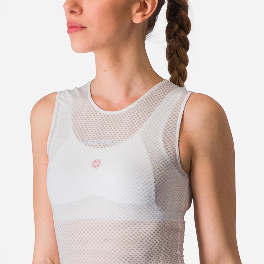 Castelli PRO MESH W SLEEVELESS Grundschicht Damen Weiß | 51706-KGES