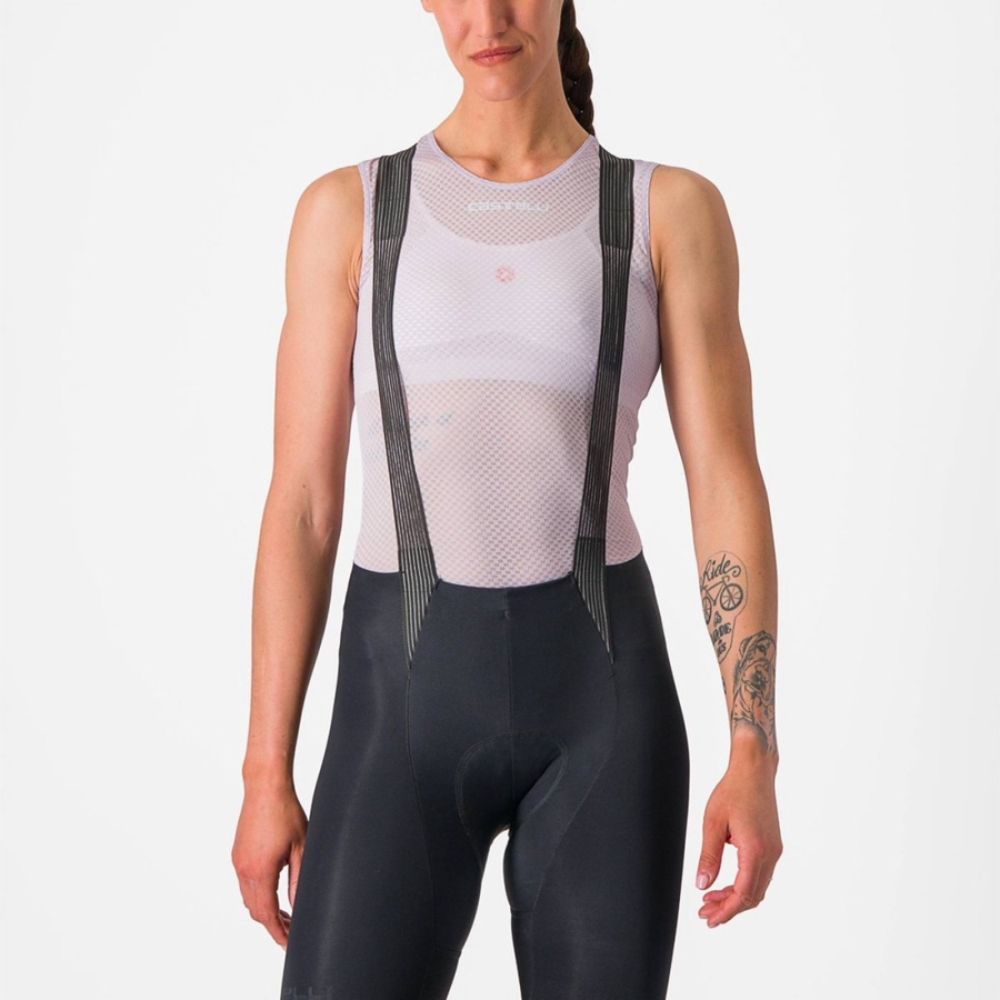 Castelli PRO MESH W SLEEVELESS Grundschicht Damen Lila Weiß | 52914-JZWN