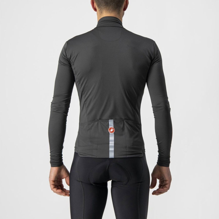 Castelli PRO THERMAL MID LS Trikot Herren Dunkelgrau | 82364-JHVZ