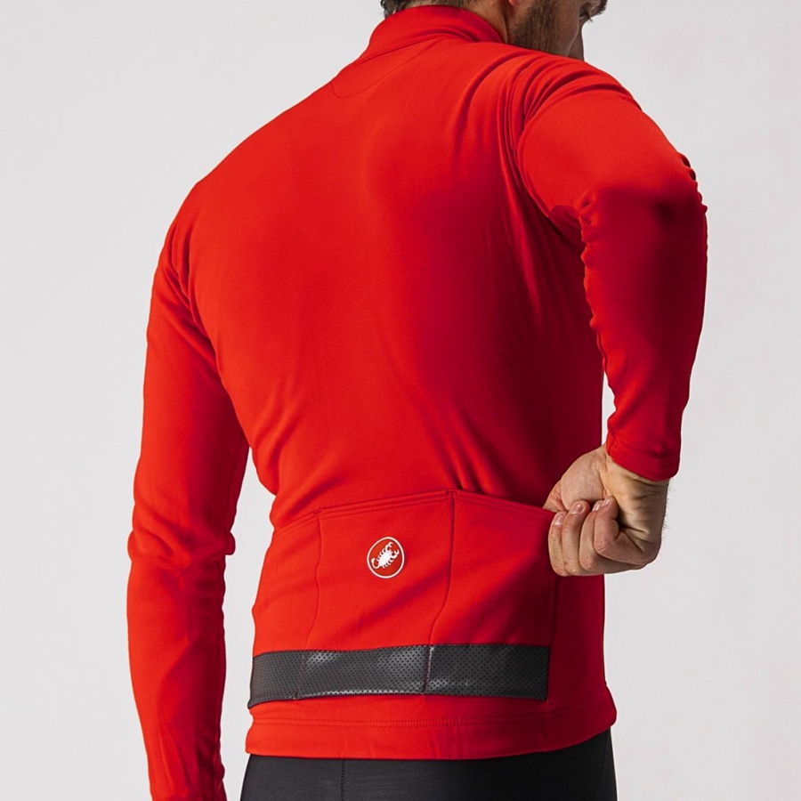 Castelli PURO 3 FZ Trikot Herren Rot Schwarz | 87920-LRZH