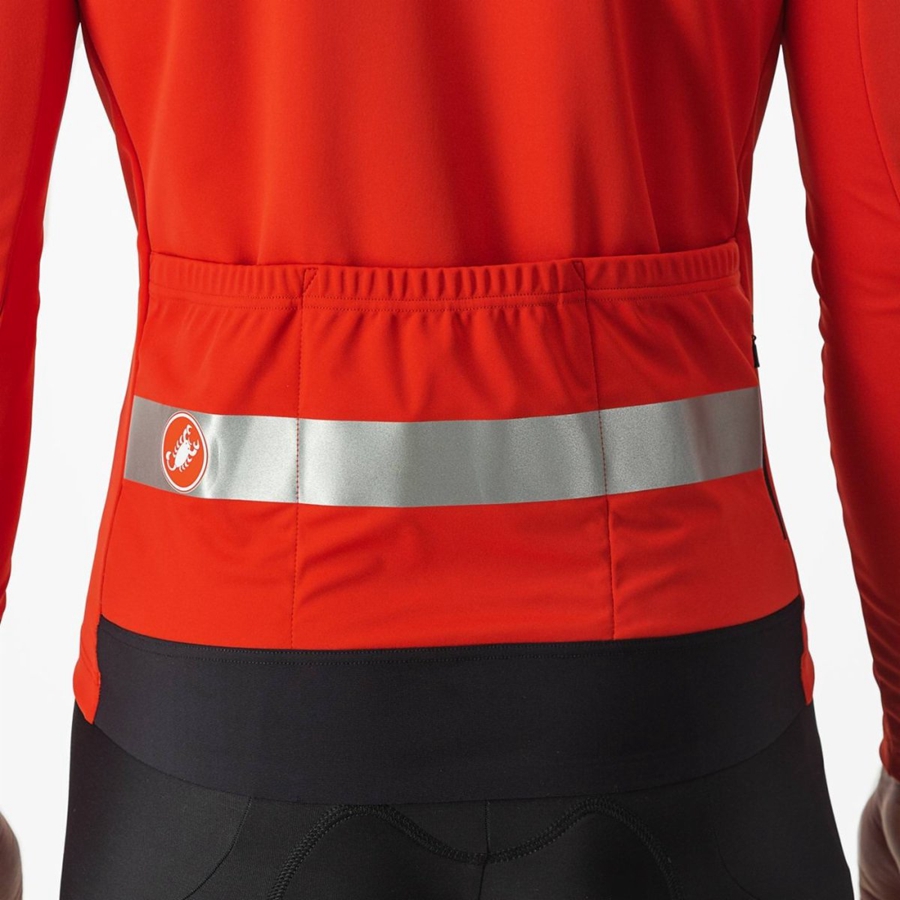 Castelli RADDOPPIA 3 Jacken Herren Rot Silber | 97234-EZLG