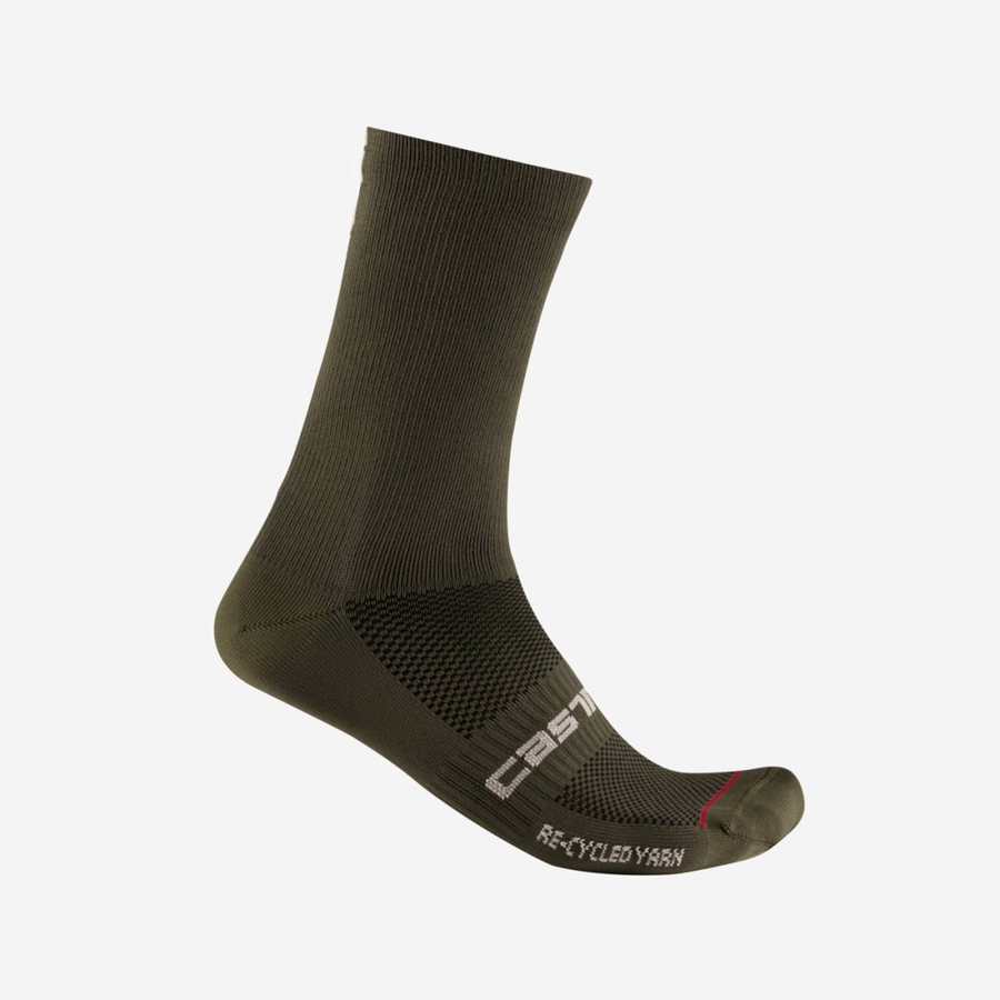 Castelli RE-CYCLE THERMAL 18 Socken Herren Schwarz | 50791-IFLX