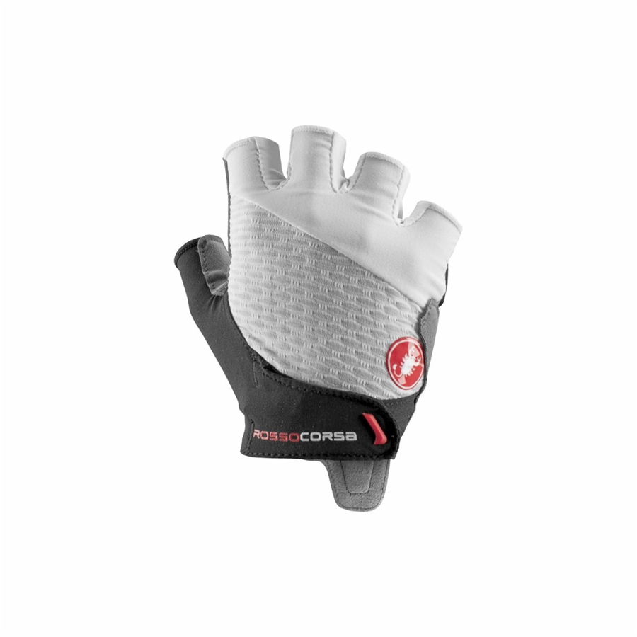 Castelli ROSSO CORSA 2 W Handschuhe Damen Weiß | 71638-LMNJ