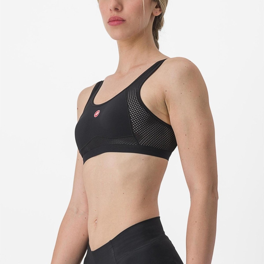 Castelli ROSSO CORSA BRA Grundschicht Damen Schwarz | 95023-IEPW