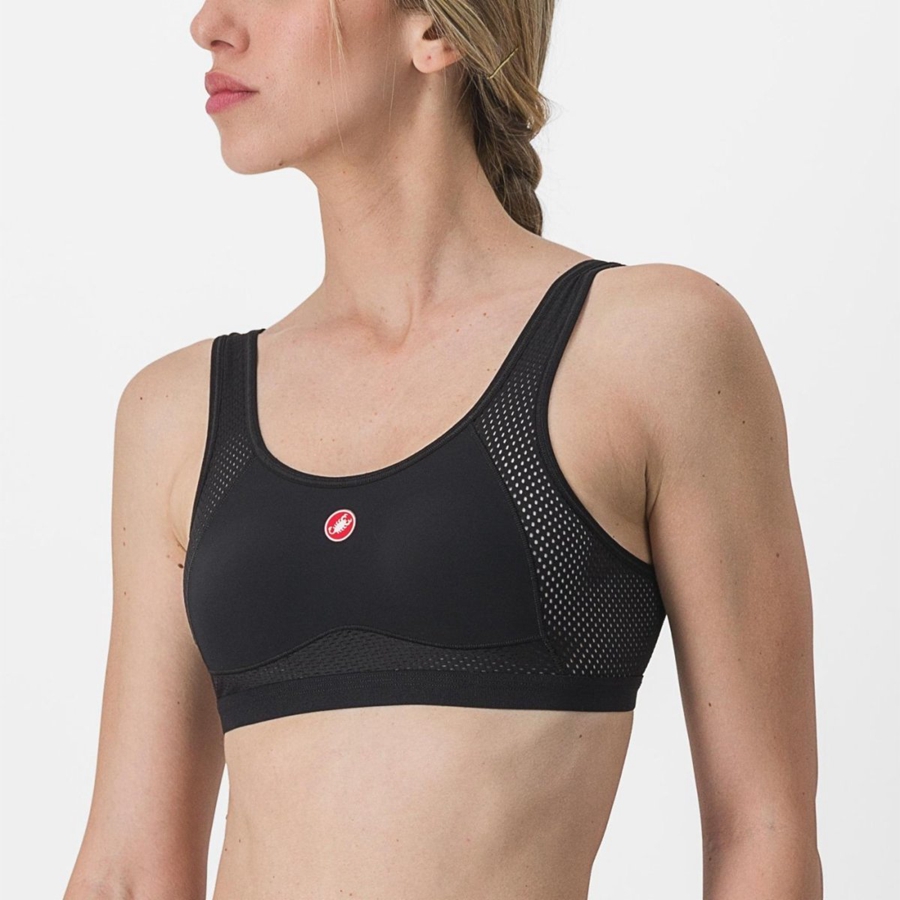 Castelli ROSSO CORSA BRA Grundschicht Damen Schwarz | 95023-IEPW