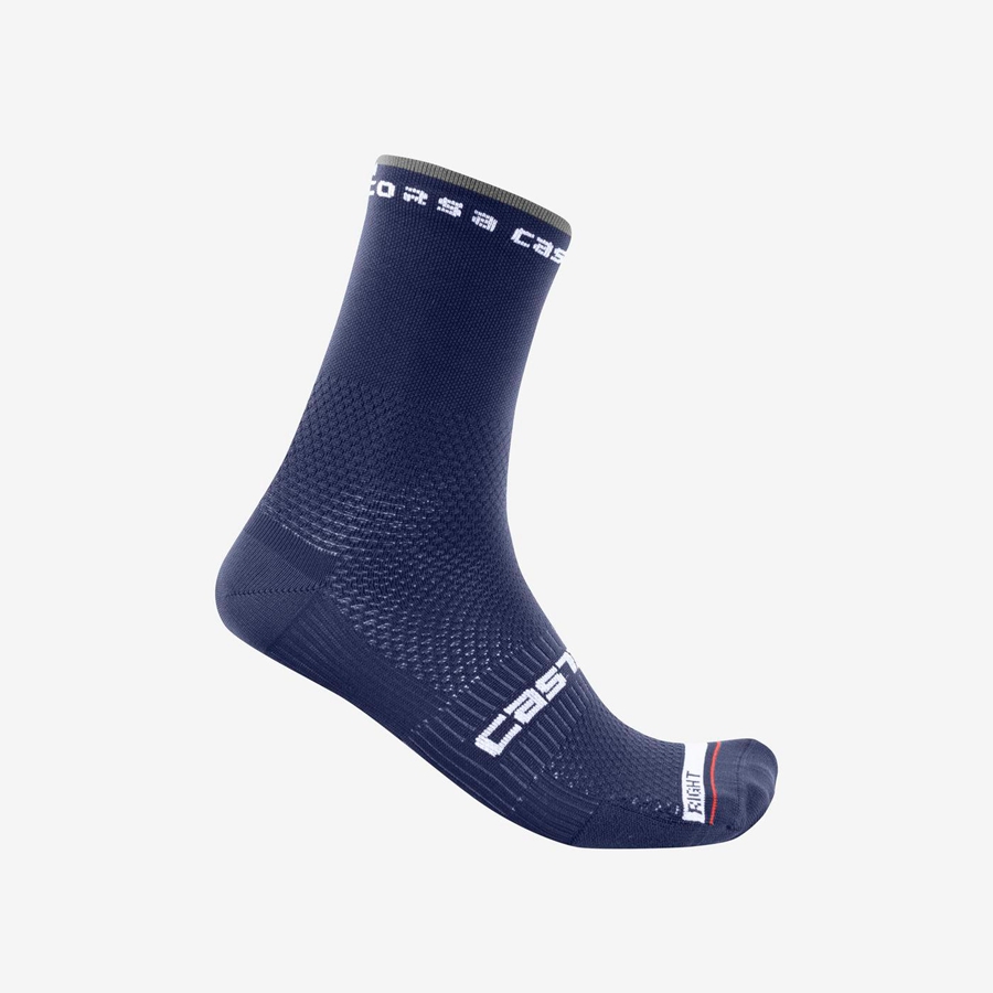 Castelli ROSSO CORSA PRO 15 Socken Herren Blau | 15690-USME