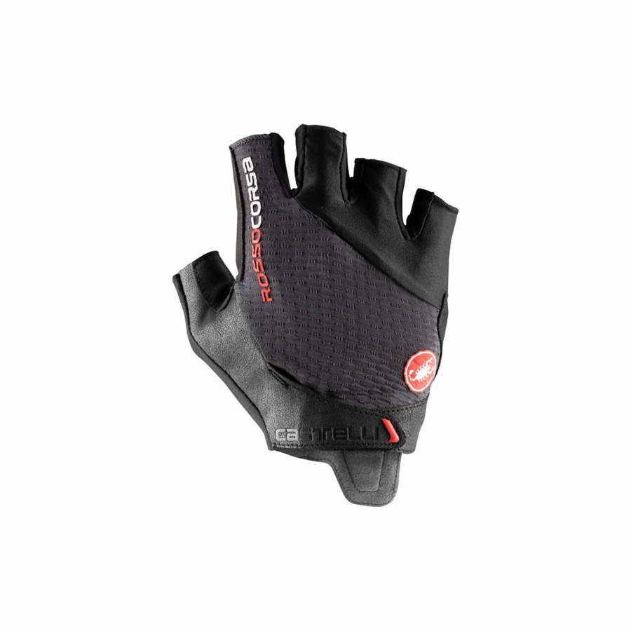 Castelli ROSSO CORSA PRO V Handschuhe Herren Dunkelgrau | 01978-LQSR