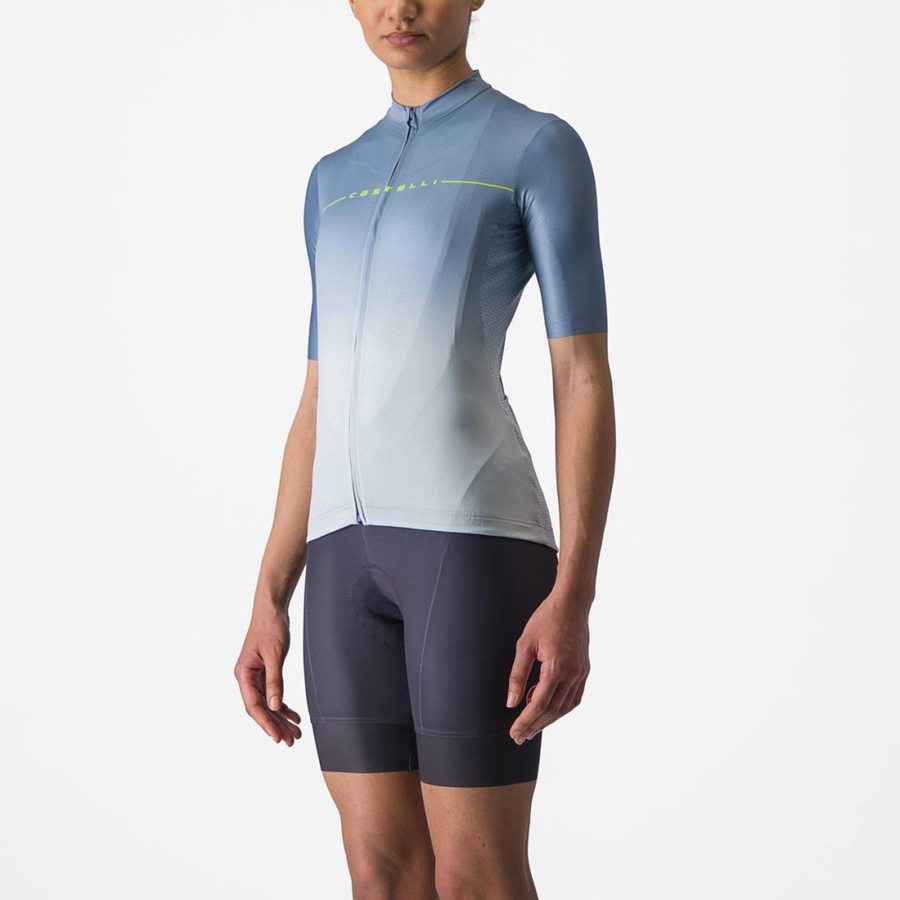 Castelli SALITA Trikot Damen Grau Blau Blau | 10963-SRBG