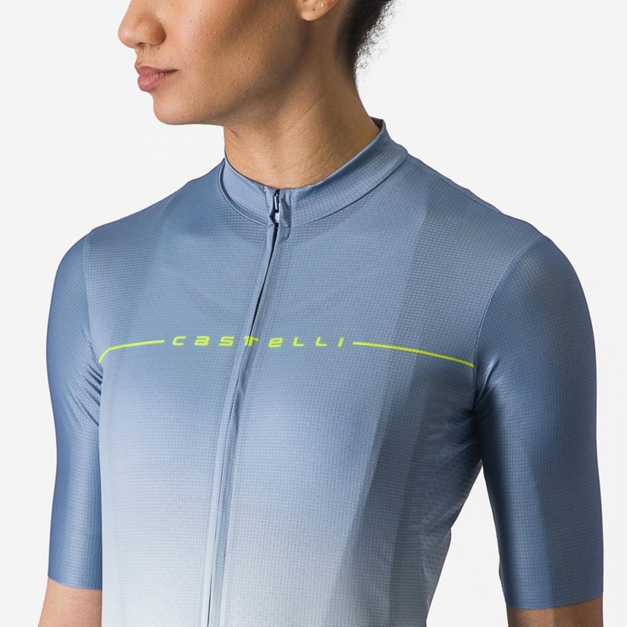 Castelli SALITA Trikot Damen Grau Blau Blau | 10963-SRBG