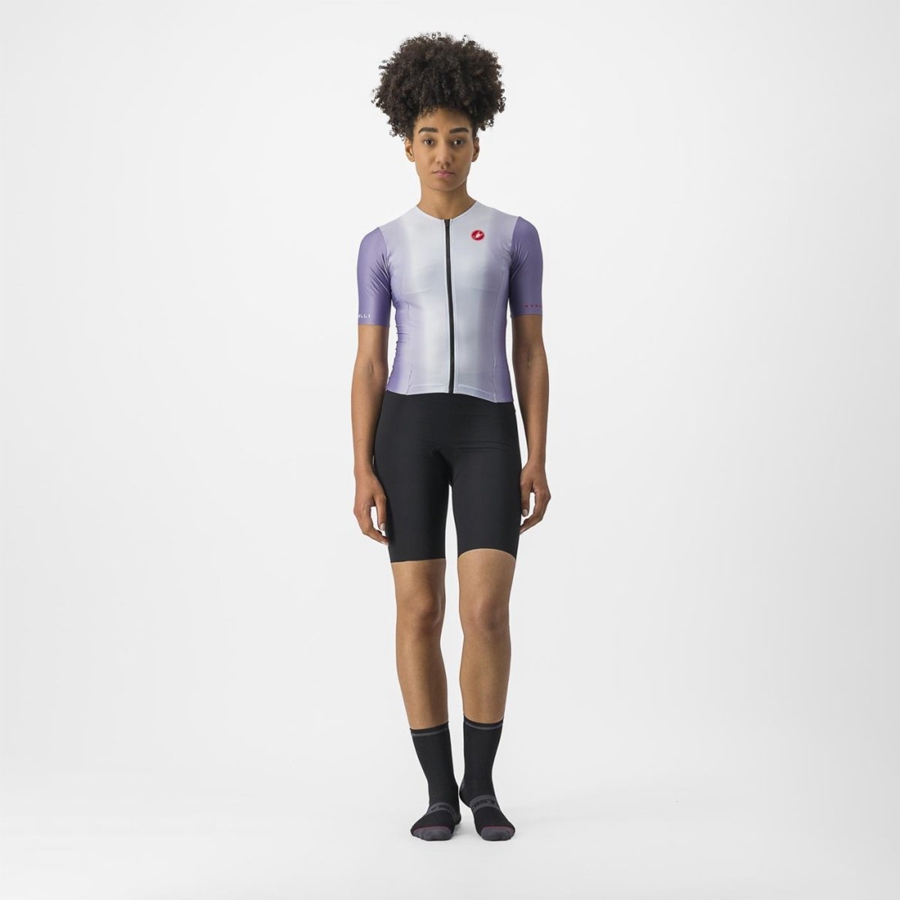 Castelli SANREMO ULTRA W Speedsuit Damen Lila Weiß | 64781-ITCX