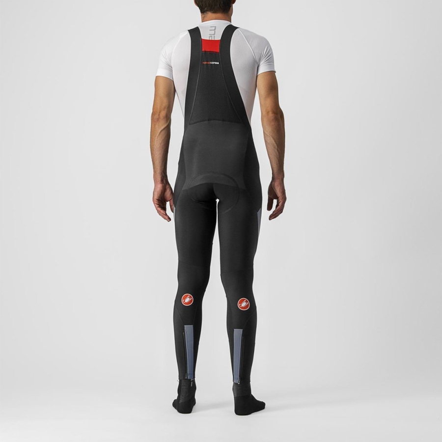 Castelli SORPASSO RoS Strumpfhose Mit Latz Herren Schwarz Silber | 36401-XZMP