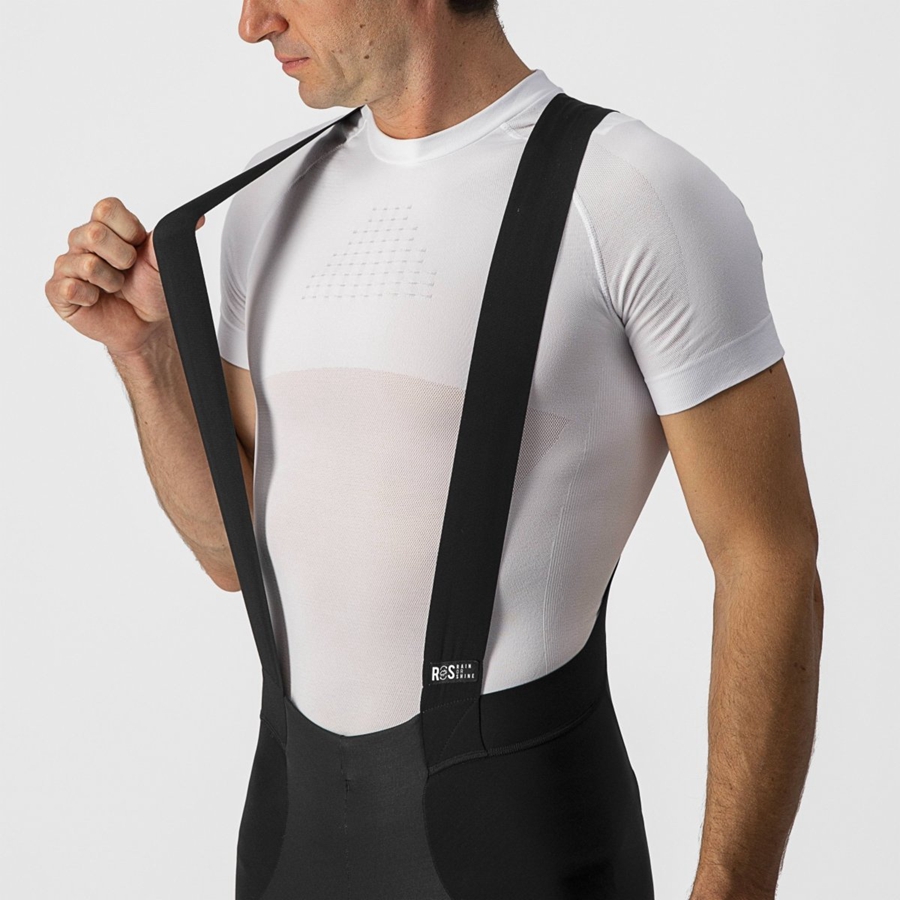 Castelli SORPASSO RoS Strumpfhose Mit Latz Herren Schwarz Silber | 36401-XZMP