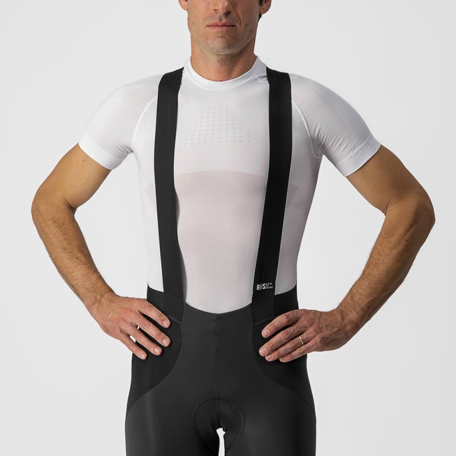 Castelli SORPASSO RoS Strumpfhose Mit Latz Herren Schwarz Silber | 36401-XZMP