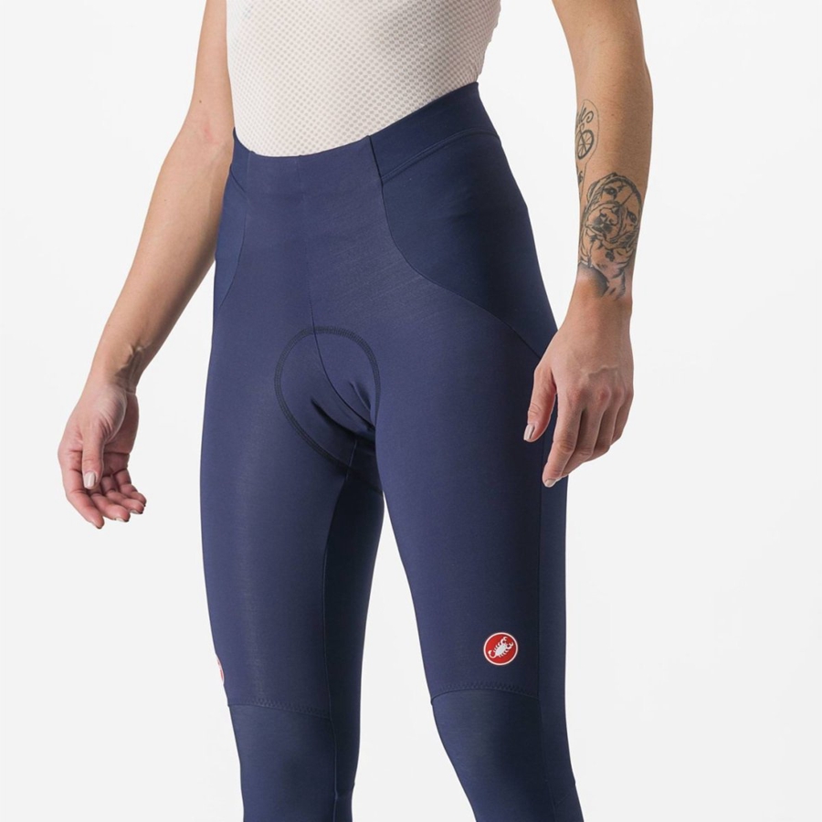 Castelli SORPASSO RoS W Leggings Damen Blau Silber | 38014-NFMB