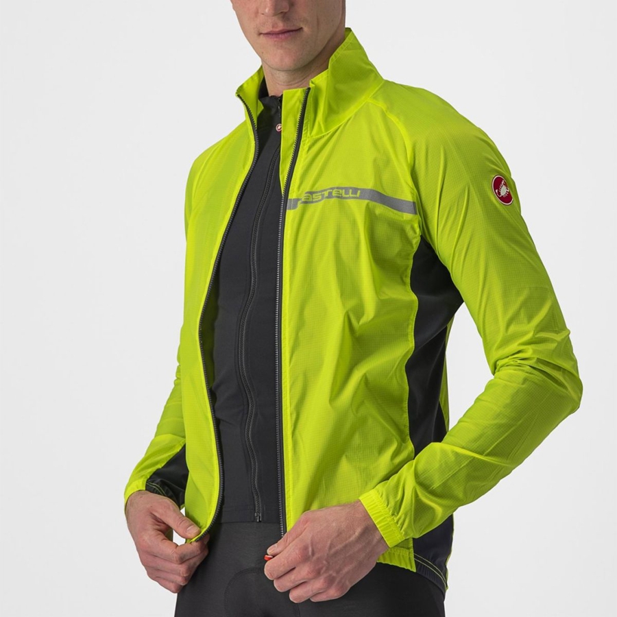 Castelli SQUADRA STRETCH Schutz Herren Hellgrün Dunkelgrau | 31548-TDOU