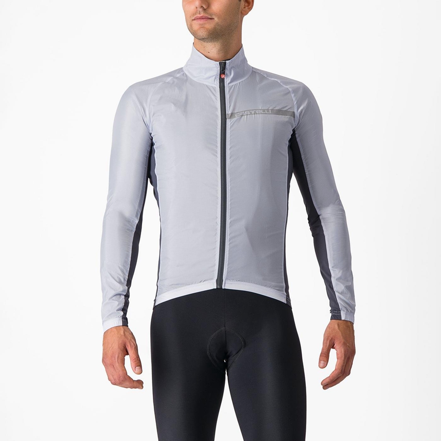 Castelli SQUADRA STRETCH Schutz Herren Silber Grau Dunkelgrau | 01352-RFJL