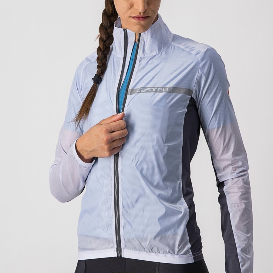 Castelli SQUADRA STRETCH W Schutz Damen Silber Grau Dunkelgrau | 69425-EUOK