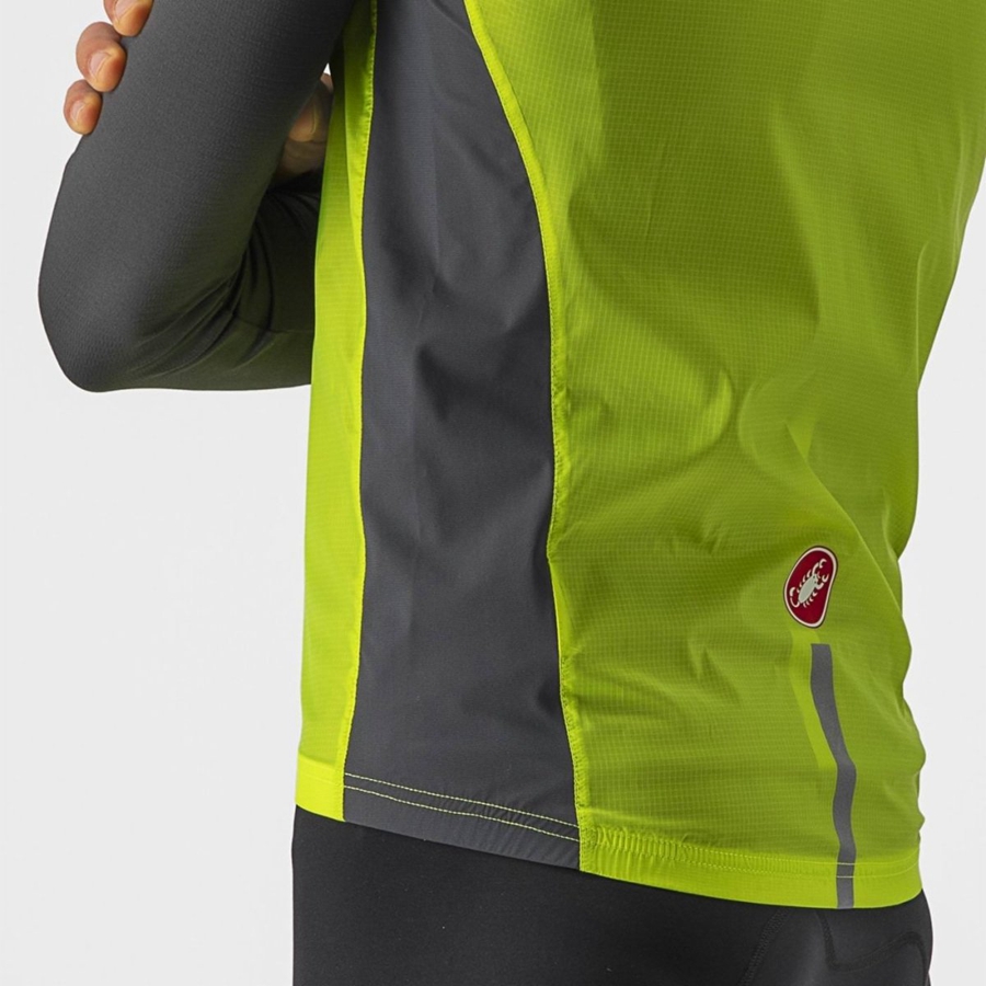 Castelli SQUADRA STRETCH Weste Herren Hellgrün Dunkelgrau | 67185-JZMW