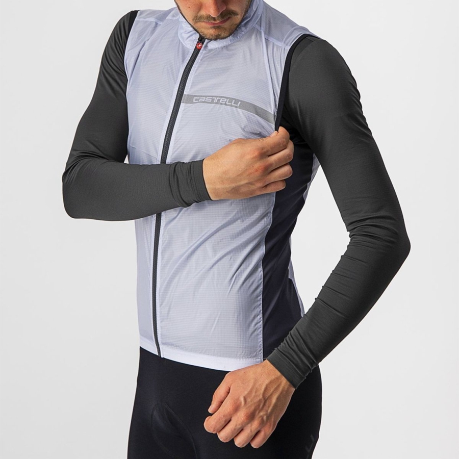 Castelli SQUADRA STRETCH Weste Herren Silber Grau Dunkelgrau | 15238-OVPT