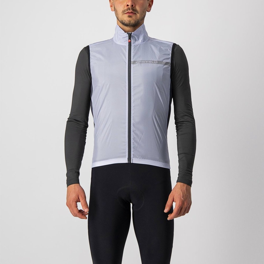 Castelli SQUADRA STRETCH Weste Herren Silber Grau Dunkelgrau | 15238-OVPT