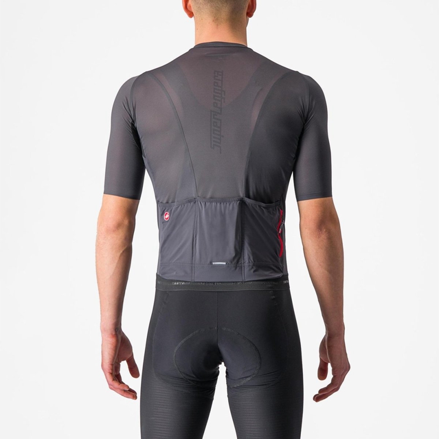 Castelli SUPERLEGGERA 3 Trikot Herren Dunkelgrau | 56207-WSDH