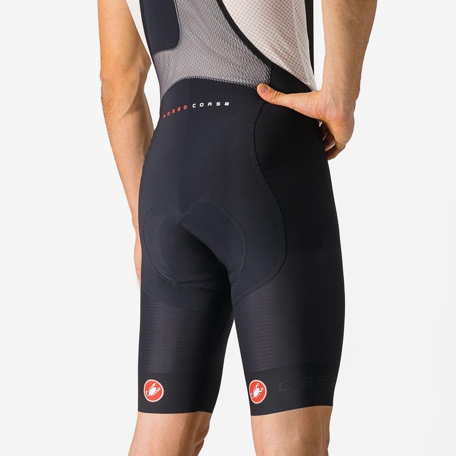 Castelli SUPERLEGGERA Shorts Mit Latz Herren Schwarz | 41703-UCWT