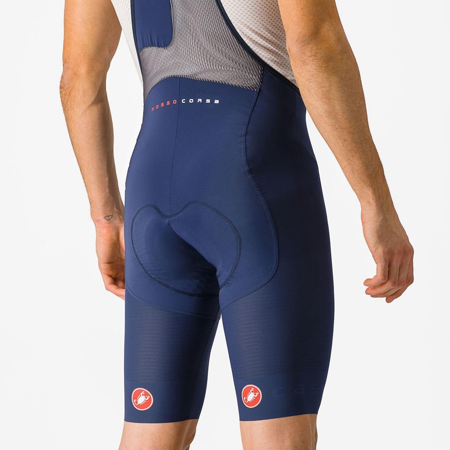 Castelli SUPERLEGGERA Shorts Mit Latz Herren Blau | 37568-XEBA