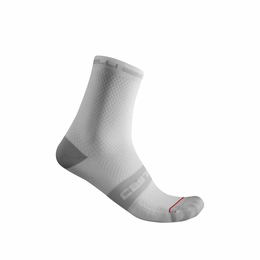 Castelli SUPERLEGGERA T 12 Socken Herren Weiß | 06372-NKSB