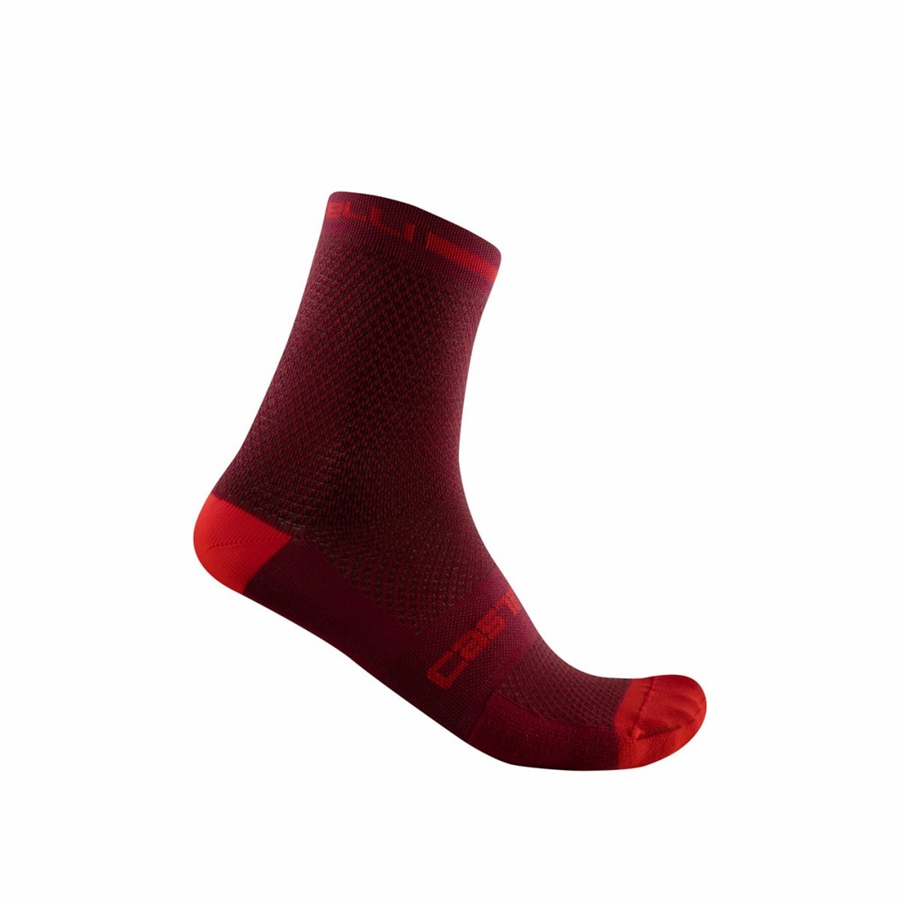 Castelli SUPERLEGGERA T 12 Socken Herren Bordeaux | 31805-ENUA