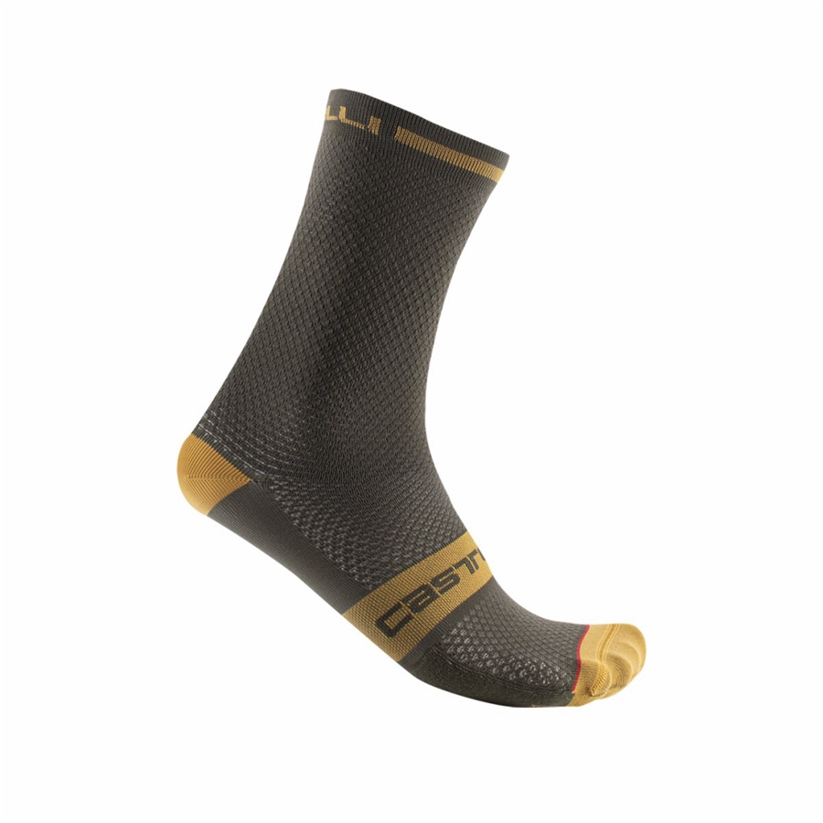 Castelli SUPERLEGGERA T 12 Socken Herren Tiefesgrün | 84761-OTAW