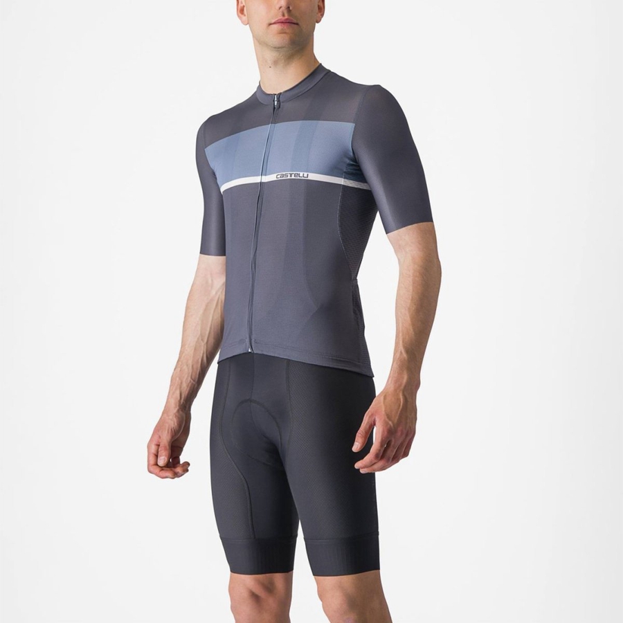 Castelli TRADIZIONE Trikot Herren Blau Hellgrau Blau | 69875-AMVX